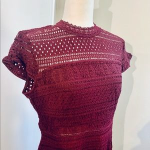 NWT FoxieDox Burgundy Cut Out Dress